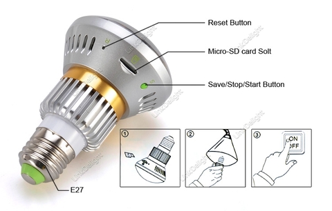 Bulb camera CCTV