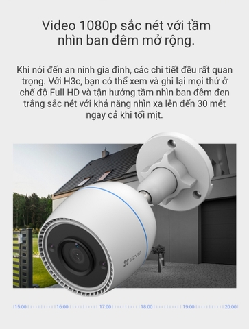 CAMERA H3c EZVIZ 2MP 1080P Không Dây Ngoài Trời Thông Minh