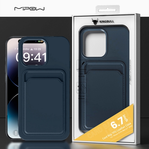 Ốp Lưng MIPOW IPHONE 15 PRO MAX Card Bag TPU Leather Case MC15A04