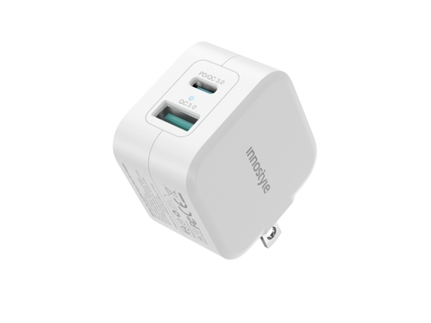 SẠC NHANH INNOSTYLE MINIGO PRO III DUAL PD/QC3.0 20W WHITE IC20-2PDWHI