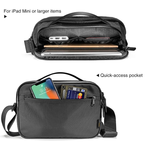 TÚI ĐEO ĐA NĂNG TOMTOC (USA) CROSSBODY FOR TECH ACCESSORIES AND IPAD 10.5/PRO 11INCH/TABLET/NOTEBOOK 11INCH - H02-A01D