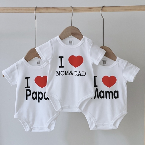 Body suit cho bé I love Mom Dad Thái Lan