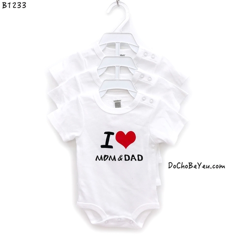 Body suit I love Mom Dad Thái Lan