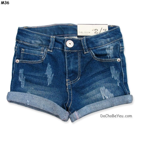 Quần short jean bé gái