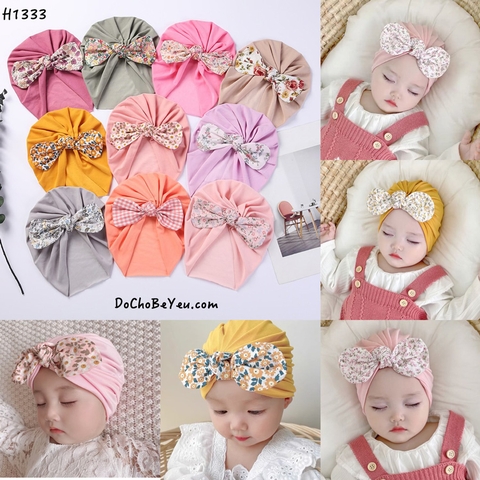 Nón turban cho bé gái sơ sinh đến 2/3 tuổi