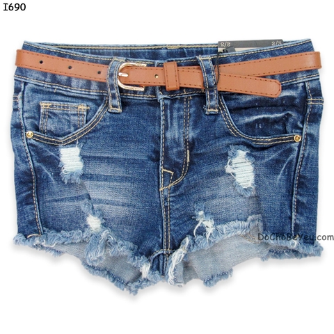 Quần short jean bé gái