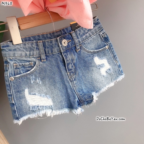 Quần short jean bé gái size đại