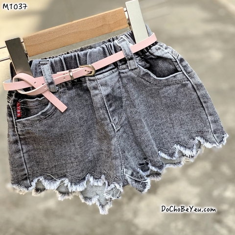 Quần short jean cho bé gái co dãn