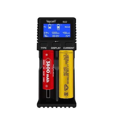 Sạc đôi Vapcell SU2 – Sạc nhanh thông minh 2 khe, hỗ trợ pin Li-ion & Ni-MH