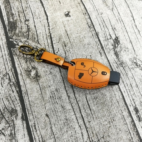 Bao da móc khóa Smart Key Mercedes