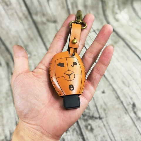 Bao da móc khóa Smart Key Mercedes