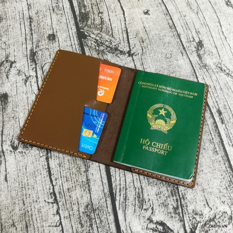 Ví đựng passport, ví đựng hộ chiếu da bò handmade