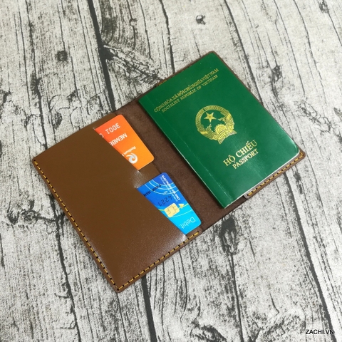 Ví đựng passport, ví đựng hộ chiếu da bò handmade