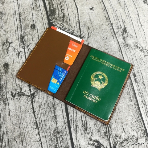 Ví đựng passport, ví đựng hộ chiếu da bò handmade