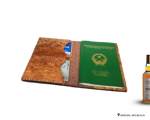 VNPP - Ví da passport handmade da bò