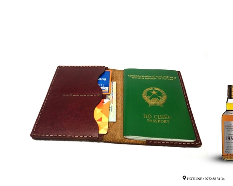 VNPP - Ví da passport handmade da bò