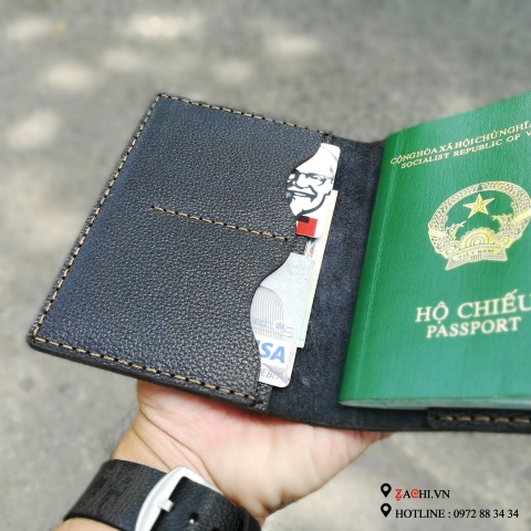 Ví passport da bò handmade