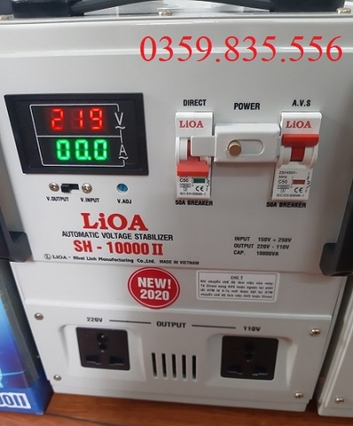 ỔN ÁP LIOA 10KVA-10KW SH-10000II ĐỜI MỚI NHẤT DÂY ĐỒNG 100%