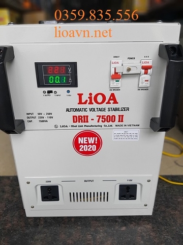 LIOA 7.5KVA DRII-7500II THẾ HỆ MỚI NHẤT