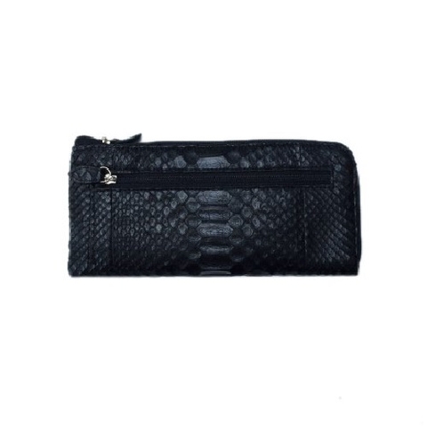 Python Skin Wallet Black