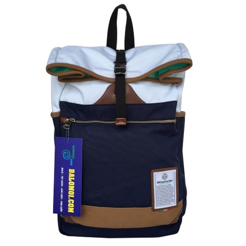Bianchi Daypack Backpack Navy/White