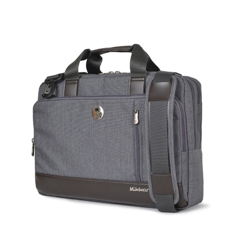 Mikkor The Ralph Briefcase Dark Mouse Grey