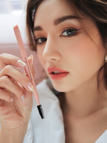 3CE PINK BEIGE DUAL EYE BROW BRUSH #E04