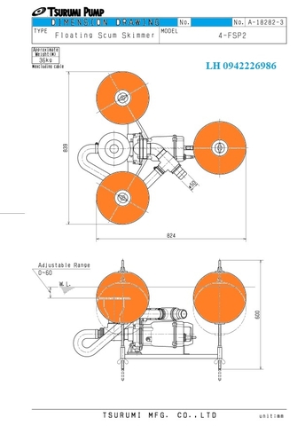 Bơm chìm hút váng bề mặt - hút dầu, váng bọt (Nhật Bản) Bơm chìm hút váng bề mặt - hút dầu, váng bọt (Nhật Bản)
