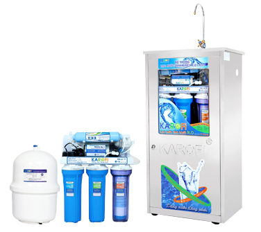 Máy lọc nước Karofi 8 lõi bình áp nhựa (Có tủ)