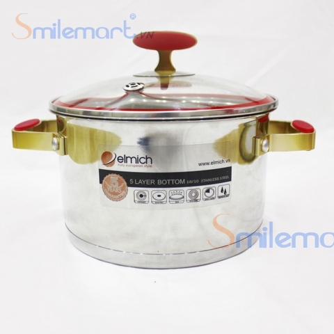 Xoong Elmich inox 304 Red Velvet