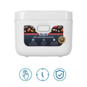 (Bảo hành 26 tháng) Nồi cơm điện tử 1.2L Funiki HEC6463 11 chế độ nấu, điều khiển cảm ứng