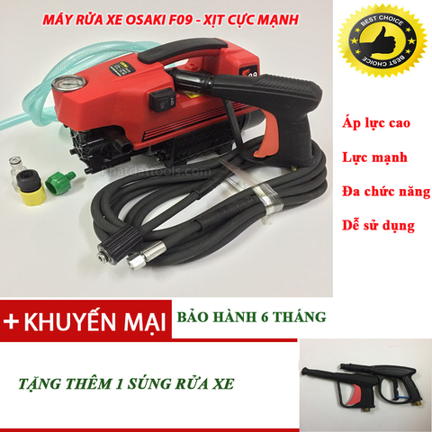 Máy rửa xe OSAKI F09 tặng thêm 1 súng rửa xe