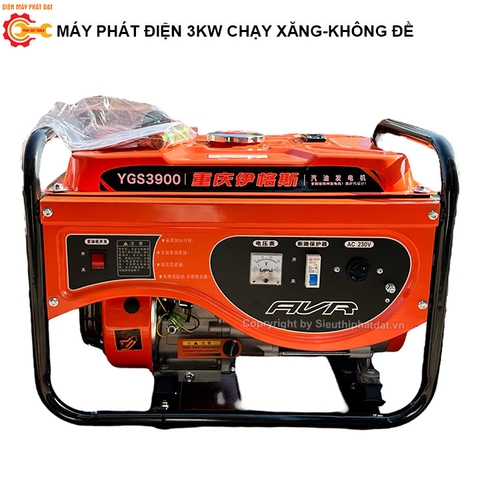 Máy Phát Điện 3KW Chạy Xăng -Giật Nổ-Hàng Nội Địa Trung