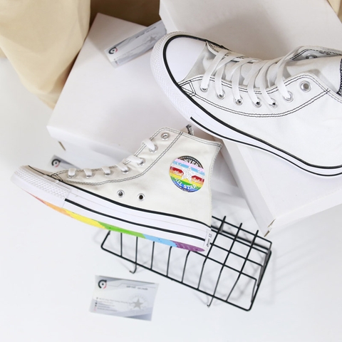 Converse Custom Pride By You cao cổ vải trắng CCVT073