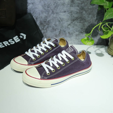 Outlet Converse thấp cổ vải đỏ đô COUT170