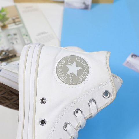 Converse cao cổ vải trắng CCVT081