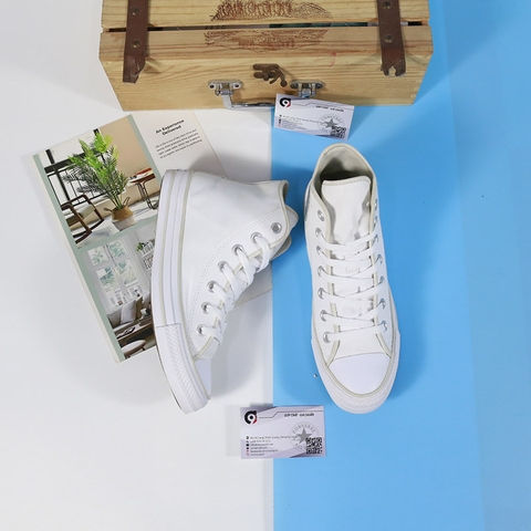 Converse cao cổ vải trắng CCVT081