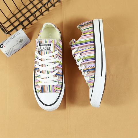 Outlet Converse Summer Stripes thấp cổ vải nhiều màu sắc CTVN031