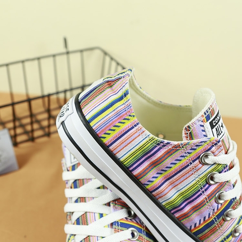 Outlet Converse Summer Stripes thấp cổ vải nhiều màu sắc CTVN031