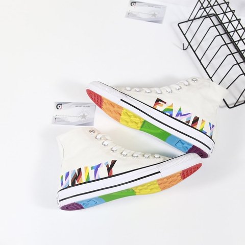 Converse Custom Pride By You cao cổ vải trắng CCVT072