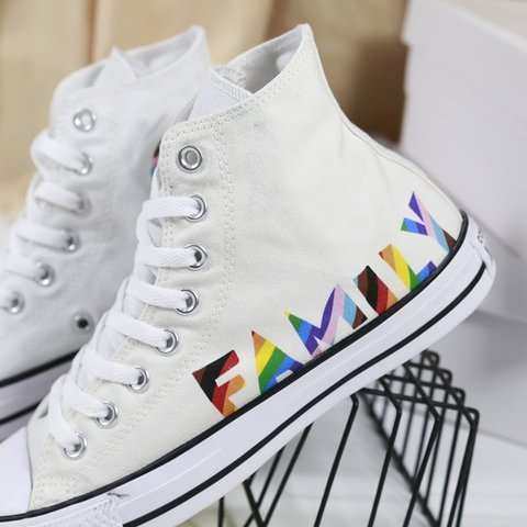 Converse Custom Pride By You cao cổ vải trắng CCVT072