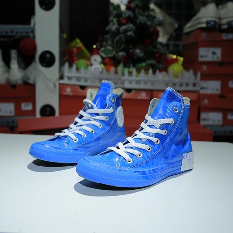 Outlet Converse rubber cao cổ vải xanh COUT128