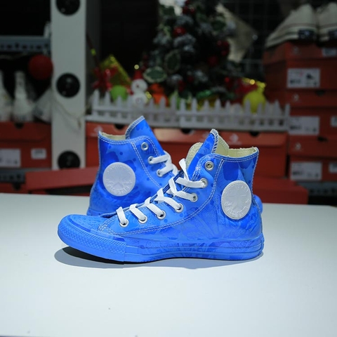 Outlet Converse rubber cao cổ vải xanh COUT128