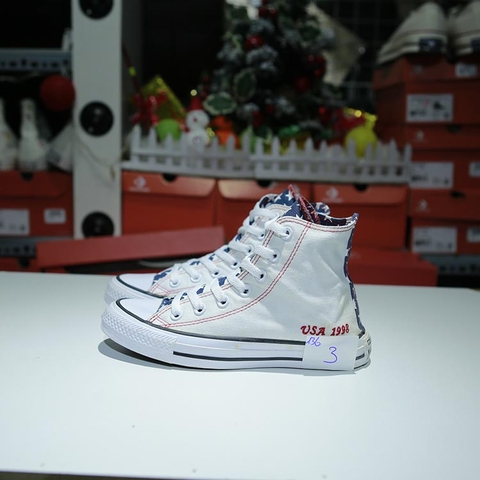 Outlet Converse cao cổ vải trắng COUT136