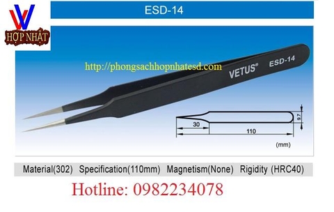 Phân phối giá sỉ Nhíp tĩnh điện Vetus ESD-14