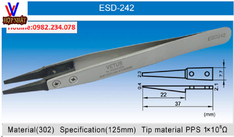 Nhíp chống tĩnh điện Vetus ESD-242