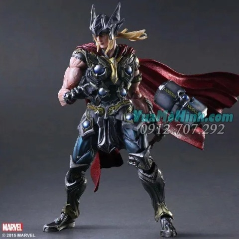 Mô hình nhân vật Thor thần sấm Marvel Universe đồ chơi siêu anh hùng Variant Play Arts Kai Action Figure cao 27cm