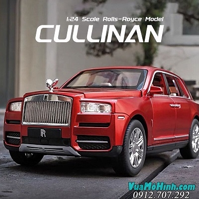 Mô hình siêu xe ô tô Rolls Royce Cullinan tỉ lệ 1:24 vỏ hợp kim, mở được 4 cửa