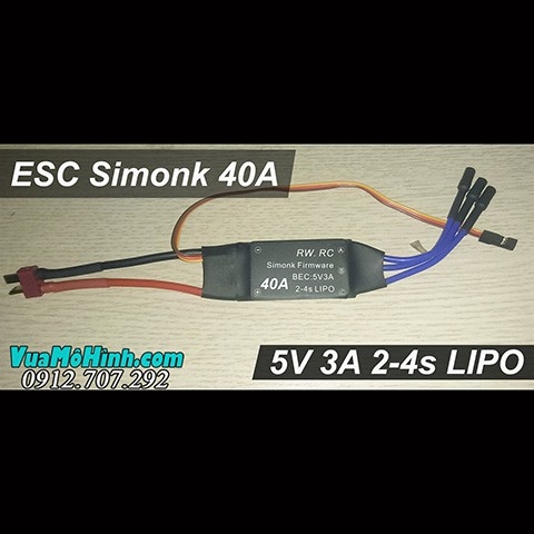 Bộ điều tốc ( ESC ) chính hãng Simonk 40A - 5V 3A 2-4S LIPO