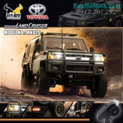 Xe địa hình điều khiển Toyota Land Cruiser LC79 phiên bản nâng cấp MN82S tỉ lệ 1/16 Xe địa hình điều khiển Toyota Land Cruiser LC79 phiên bản nâng cấp MN82S tỉ lệ 1/16